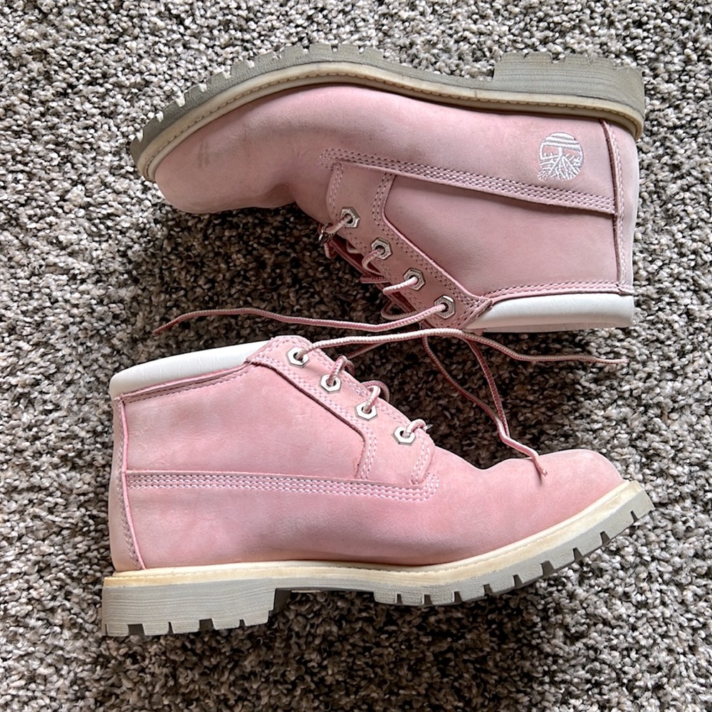 Timberland Anti-fatigue Pink Boots 7M